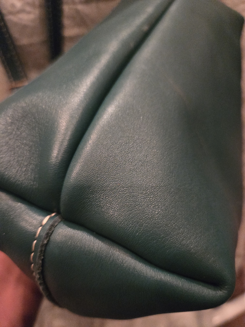 Portland Leather Teal Crossbody Medium Tote Bag. Like New. - Picture 12 of 14